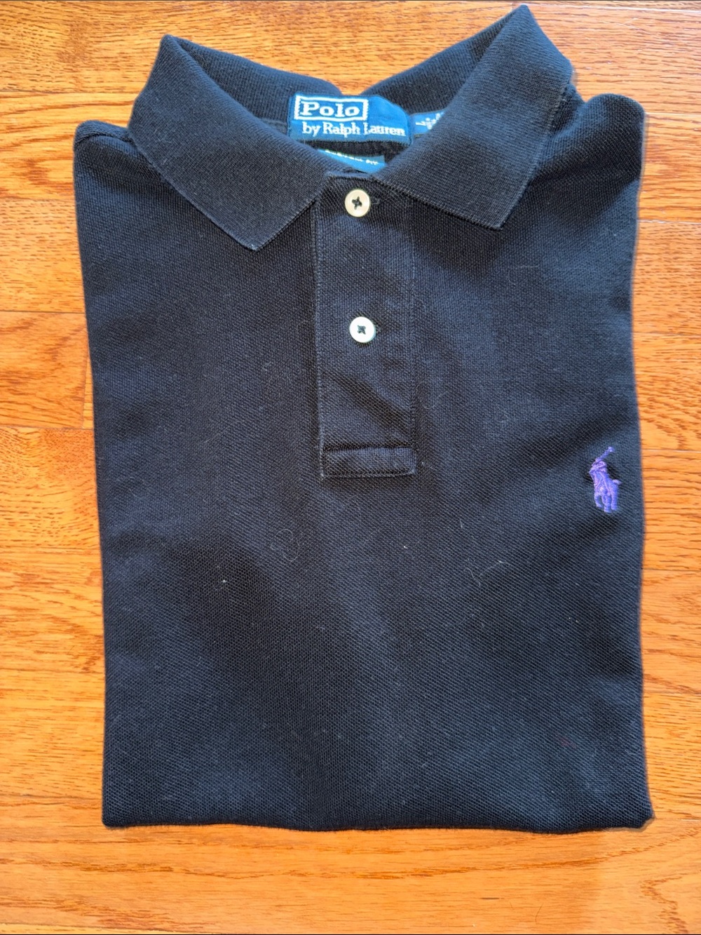 Polo by Ralph Lauren Black Polo with Purple Pony Logo